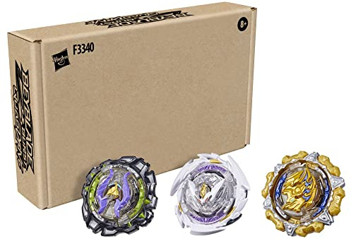 Beyblade Burst QuadDrive, Pack of 3 Quantum Pulse Spinners, Battle Spinners, Toys for Children, Ages 8 and Above, Multicoloured, One Size