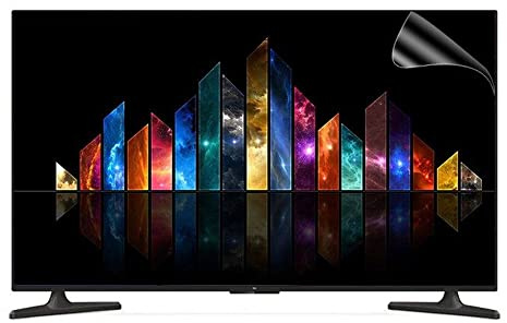 XRRX 43/47/50/55/58/65 Pouces Protecteur D'écran pour TV LCD Film Anti-Reflets Et Anti-lumière Bleue, Film Pet Mat sans Bulle Anti-Rayures Filtre LED pour TV LCD TCL/Toshiba/Sony/LG / 55in 1221x689mm