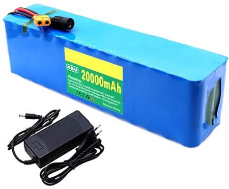 Batterie Lithium-ION 48 V 20 Ah 13S3P pour vélo électrique, Protection BMS intégrée, idéale pour Moteur de vélo électrique 200-1000 W XT60 Plug
