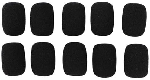 10 Pack Black Foam Mic Cover, Microphone Windscreen Replacement Microphone Windshield Sponge Covers For Telephone Headset Meeting Mic Fashion processing