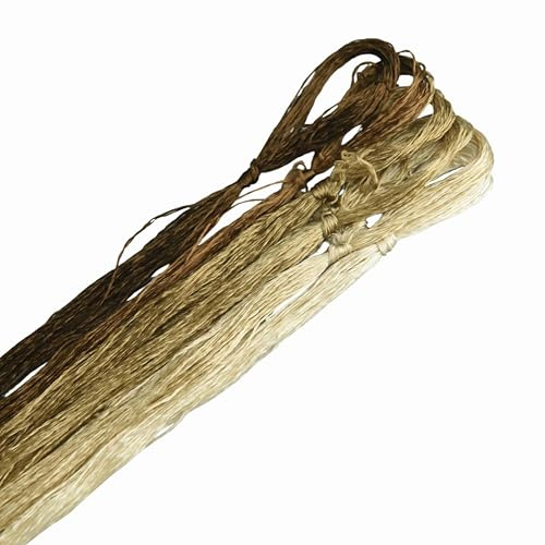 MINGGUXIUYI – 6 colori di fili in pura seta di gelso, 22 m ciascuno – Filato di seta premium per ricamo a mano, punto croce e artigianato artistico (08)