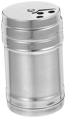 TIDTALEO Barattolo per Spezie in Acciaio Inossidabile e Pepiera Portatile Contenitore per Condimenti Leggero per Bbq e 2 Pezzi