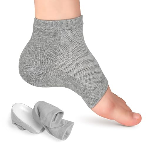 Calzini con Tacco Gel Aumento Dell'altezza Soletta Cuscino di Sollevamento con Rialzo per Tallone Inserto per Protezioni Plantare Nascosto per Donne e Uomini