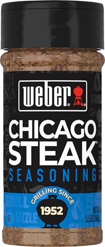 Weber Chicago Steak Seasoning, 5.5 oz (Pack of 8). Item is a 5.5 oz.
