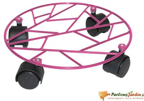 Support de pot à roulettes fuchsia Oxford