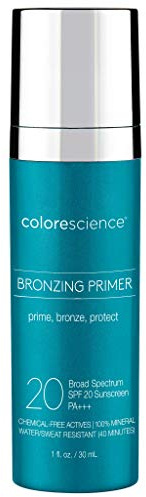 Colorescience Bronzing Primer SPF 20, Water Resistant Mineral Sunscreen, Broad Spectrum SPF 20 UVA/UVB Skin Protection, 1 Fl Oz (Pack of 1)