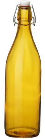 Bormioli Giara Bottiglia, Vetro, Arancio, 30.7 x 22.1 x 15.5 cm