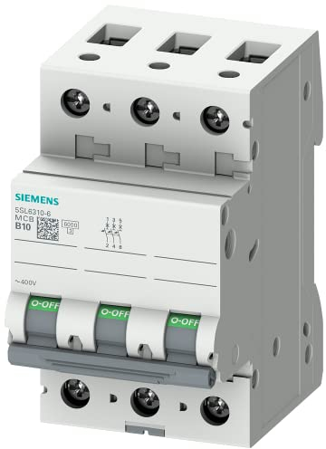 Siemens 5SL63106 Leitungsschutzschalter 6kA B10 3P in 3TE 400V, MCB, Sicherungsautomat