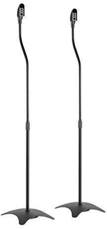 HALTERUNGSPROFI 2 Lautsprecherständer - Universal für Satelliten Surround Boxen Schwarz je 4.5kg belastbar