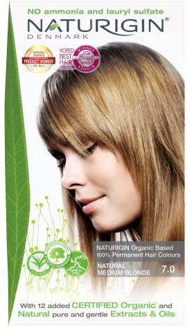 Natürliches Mittelblond 7.0 permanente Haarfabe mit natürlichen Inhaltsstoffen - Ohne Ammoniak
