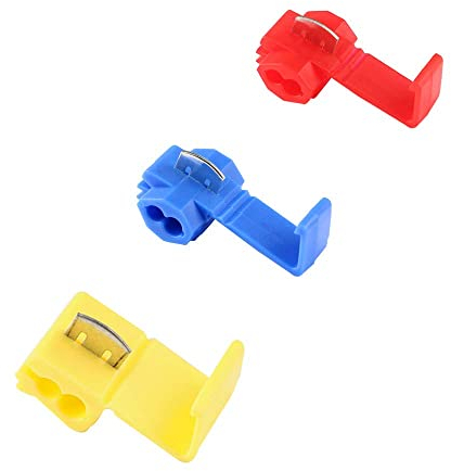 QitinDasen 50Pcs Quick Splice Wire Connectors Set, Quick Splice Terminal, Electrical Wire Splice Connector, Quick Connector Branch Connector (20Pcs Red, 20Pcs Blue, 10Pcs Yellow)