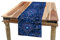 ABAKUHAUS Ethnisch Tischläufer, Oriental Kreisauslegung, Esszimmer Küche Rechteckiger Dekorativer Tischläufer, 40 x 225 cm, Marineblau Weiß und Blau