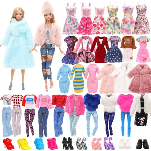 Miunana 15 Ropa Trajes + 10 PCS Zapatos para 11.5'' 28 - 30 cm muñeca