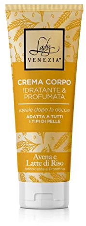 LADY VENEZIA Crema Corpo all'Avena e Latte di Riso - Addolcente e Protettiva 200 ml