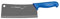 Starrett Professional Stainless Steel Chefs Kitchen Cleaver Knives - Wide Rectangular Profile - 8-inch (200mm) - Blue Handle