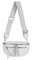 ITALYSHOP24 Damen Tasche Umhängetasche Brusttasche Muster Gürtel Bauchtasche Crossbody Gürteltasche Hüfttasche Crossover Bodybag Schultertasche Handytasche Leder Optik Weiß S