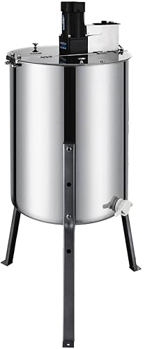 Honigschleuder Elektrisch Honigschleuder aus Edelstahl mit Deckel, Ø490 mm, 120W Honigschleuder Tangentialschleuder für 4 Waben Schleuder