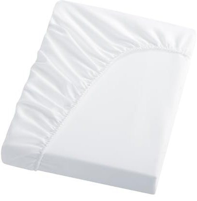 Tifschlaf Spannbettlaken 160x200cm Weiß Bettlaken - Spannbetttuch 160x200 aus Weich Mikrofaser, Betttuch Bett Laken Bezug 160 x 200 Weiss 30 cm Tiefe Tasche, Bed Fitted Sheet Bedsheet