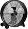 COSTWAY Ventilador Industrial de 180W, Ø65cm Ventilador de Suelo con Asa Lateral, 2 Ruedas, Soporte Antideslizante, 3 Velocidades, 3 Aspas Metálicas, Potente de Aluminio para Garaje y Almacén (Negro)