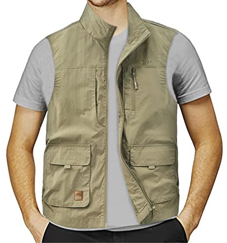generisch Vielseitige Anglerweste Herren Damen Angelweste Mesh Back Weste zum Angeln Jagd Wandern Camping Fotografie Outdoor Jagd- Angler Weste Sommer Ärmellos Jacke Fotografie Sport Weste