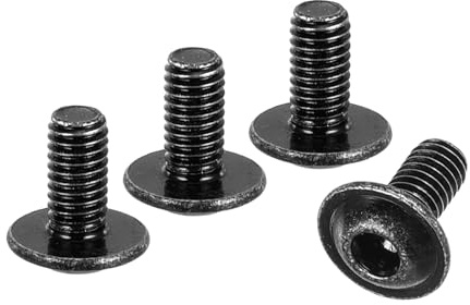 sourcing map Lot de 100 vis à tête cylindrique M3-0,5 x 6 mm à tête bombée en acier inoxydable 304, vis à machine entièrement filetées, noires