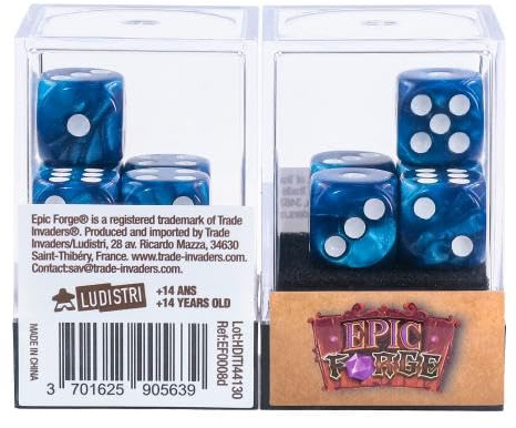Epic Forge-Juego de 5 Dados - Azul Perla