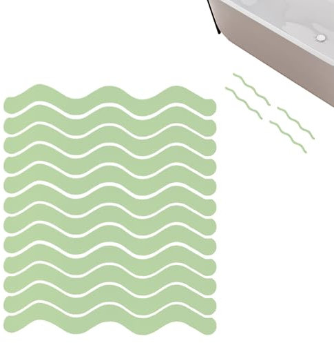 Adesivi per doccia antiscivolo,Adesivi da bagno luminosi | Strisce adesive a forma di S ad alta resistenza per bagno doccia scale pavimento