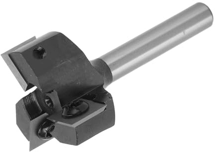 Omabeta 3-flöjlig Högkolstål-insats Spoilboard-överfräs för Träbearbetning Hyvling Slitsning, 8 Mm Skaft 1-1/4 Fräs för Bordsfräs