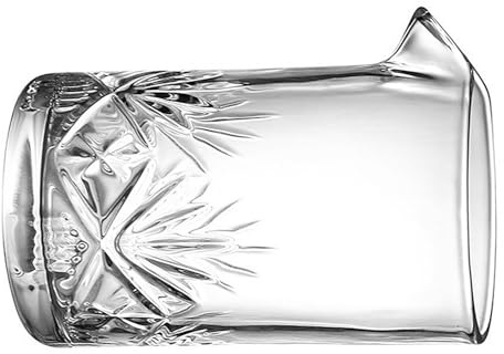 STAHAD Kristallklart Omrörningsglas med Karvad Design Bartender Blandningsglas för Cocktails och Drycker Botten för Spillfri Användning för Hem Barbruk Elegant Presentidé