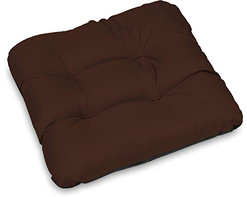 SuperKissen24. Stuhlkissen Sitzkissen für stühle - 6er Set 45x45 cm - Outdoor und Indoor - braun