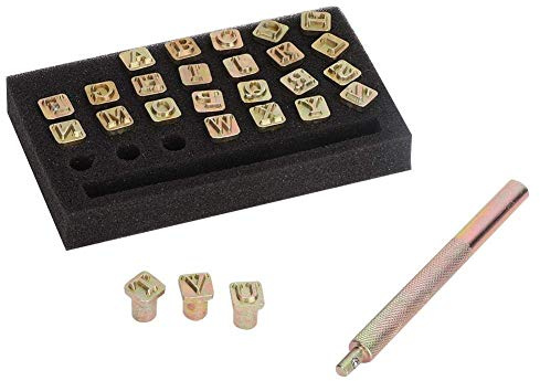 sellos de piel con letras de 6 mm para grabado de piel con alfabeto y herramienta de tallado para manualidades y cuero