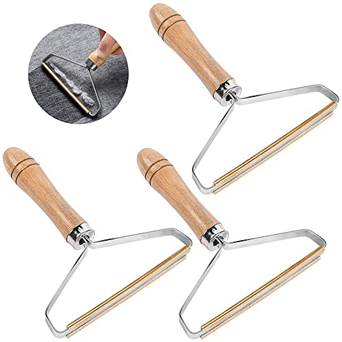 3 Pack Portable Lint Remover Carpet, Lint Roller Debobbler Clothes Fuzz Shaver Reusable Double Sided Fabric Shaver Sweater Woven Coat,Carpet,Knitted,Pet Hair