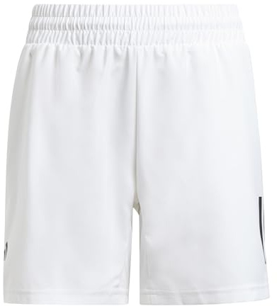 Adidas Boy's Boys Club Tennis 3-Stripes Shorts, White, 9-10 Years