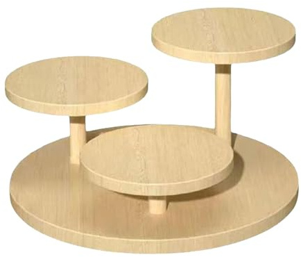 Soporte para cupcakes – Bandeja de servir de 3 niveles | Soporte de torre para cupcakes para té, café, festivales, cumpleaños | Soporte de madera para tartas de postre para presentar centros de mesa