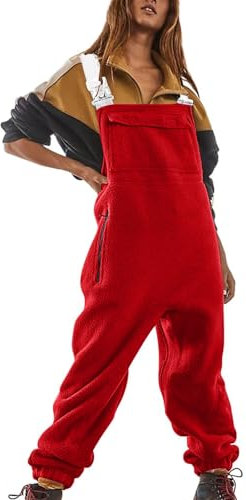 Thermo-Leggings, dicke Linien, Hose, Winterhose, einfarbig, modisch, Herbst, Winter, Plüsch und dicke Tasche, Overall, dicke Umstands-Thermo-Leggings, rot, M