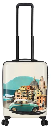 Kenorada Reisetrolley STONEWOOD 4W | Koffer mit Vier Rollen | stabile ABS Hartschale und TSA Zahlenschloss | Trolley mit Reißverschluss | mit modernem Foto Motiv (Auto, S - Handgepäck)