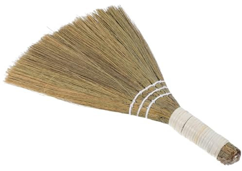 ABOOFAN Scopa da Scrivania in Miscanto Scopa Frusta Portatile per Interni Manico Ergonomico per Pulizia Efficiente su Duro e Piastrelle