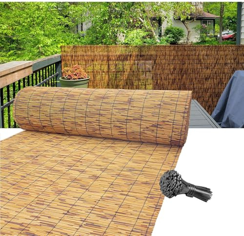 Generico Esterno Giardino Recinzione, Blackout Stuoia in Cannette, Terrazza bambù Recinzione, Larghezza 50-160 Cm, Privacy Bamboo Stuoia per Giardino Balcone Recinzioni E Decorazioni(130 * 800cm)