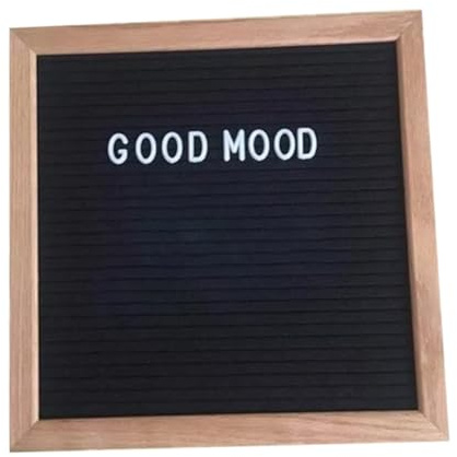 Panneau de message en feutre de 10 x 10 pouces avec lettres modifiables, support inclus pour les annonces et la décoration la maison, la salle classe ou des affaires