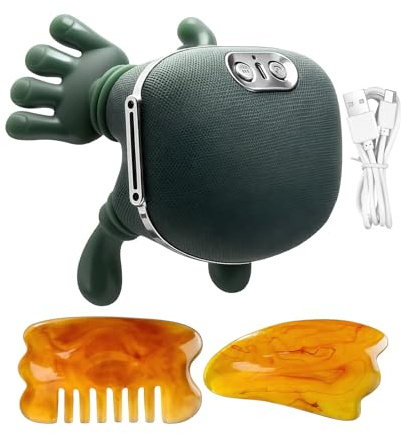 Masajeador de Cuello con Calor - Herramientas de Salud Portátiles Eléctricas Inalámbricas 4D con Calor | Masajeador de Cuello y Hombros con | para Manos Palmas Cabeza Músculos Cuerpo Caminatas E
