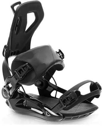 Snowboardbindande snowboardbindning, avancerad snabbfrigöring, höghållfast nylonmaterial med glasfiber (svart, L (42-46))