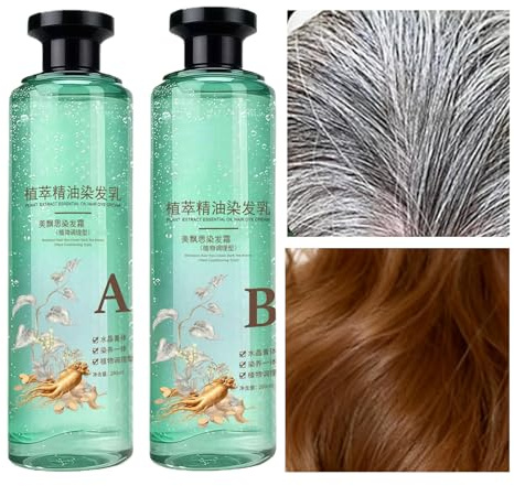 Tinte para el cabello para mujer, 560 g, cuidado natural duradero, champú tinte para el cabello, para uso diario, salón, viaje, secador, rizado y liso