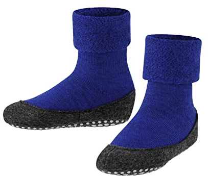 FALKE Cosyshoe K Hp laine picots sur la semelle 1 paire, Chaussettes Chaussons Mixte Enfant, Bleu Dark Blue 6680, 31-32