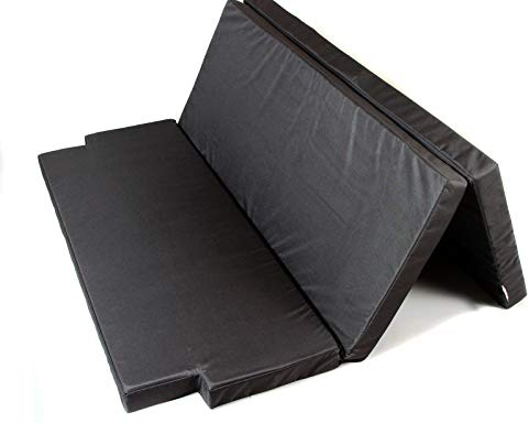 Premium Schlafauflage für VW T5/T6 California Beach | Klappmatratze 200x150x6 cm, Schwarz | Faltbare Matratze für Bus, Camping & Multiflexboard
