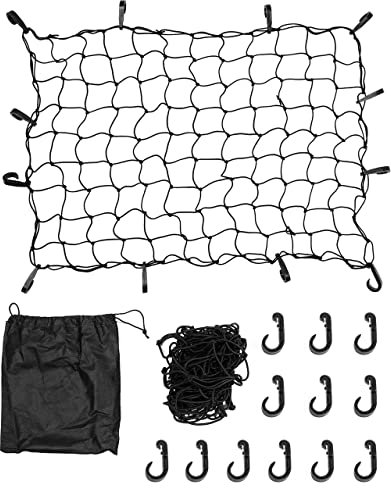 Magiin Filet de Rangement Bagages pour Coffre de Voiture Arrimage Toit Universel Résistant 90 * 120cm pour Camping Voyage Voiture SUV Camion Camping-Car sur Le Toit Porte-Bagages(Filet de Rangement)