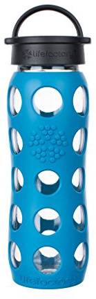 Lifefactory Glass Hydration Bottle Teal Lake 650 ml