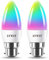 LVWIT B22 Smart Candle Bulb Bayonet, RGB Color B22 Dimmable Candle Bulbs,Music Sync WiFi Bulbs, 470Lm, 4.9W Compatible with Alexa, Echo and Google Home, Smart Candle Light Bulbs (Pack of 2)