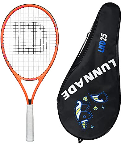LUNNADE Tennis Racket for Kids Junior, 19/21/23/25 Inch Youth Tennis Racquet with Cover, Suitable for Beginner Boys and Girls Age 3-12