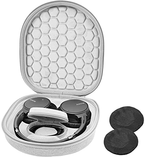 ProCase Housse pour JBL Tune 520BT 510BT 720BT 760NC 770NC/JBL Live 770NC/ Sony Casque WH-CH720N WH-CH520 WH-1000XM5 WH-1000XM4 WH-XB910N/ Bose 700/ AirPods Max avec 2 Couvre Oreillette Hygiène -Gris