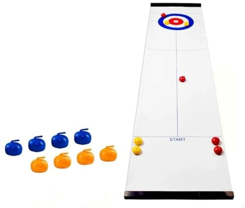 Mini Tisch-Curling-Spiel, Curling-Ball, Tischspiel für Kindergarten im Alter von 3–8 Jahren, Compact Curling Spiel, Table Top Curling Game Tischcurling Mini Tischspiele (8 Bälle)